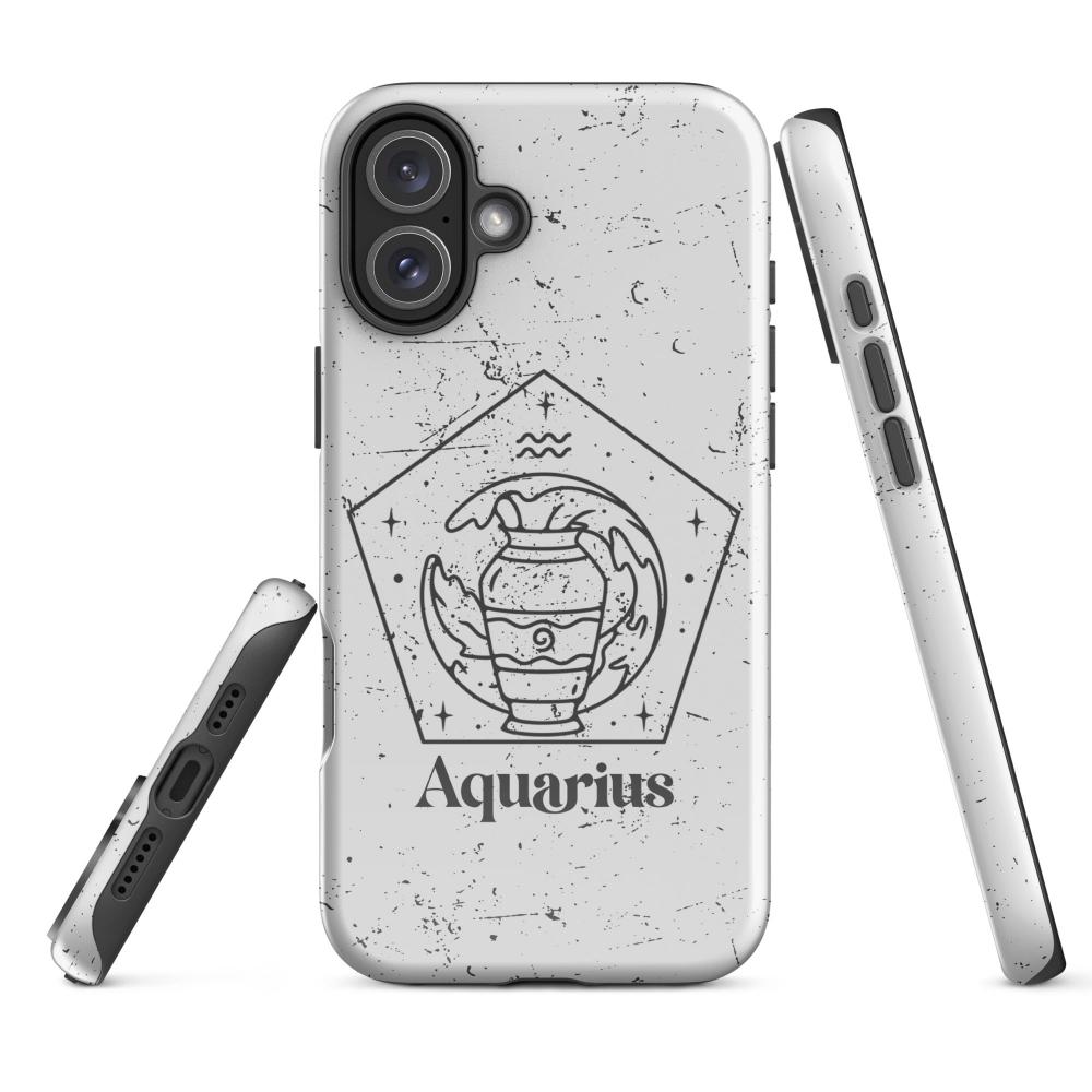 Aquarius Zodiac iPhone 16 Plus Tough Case - Glossy Finish - https://ascensionemporium.net